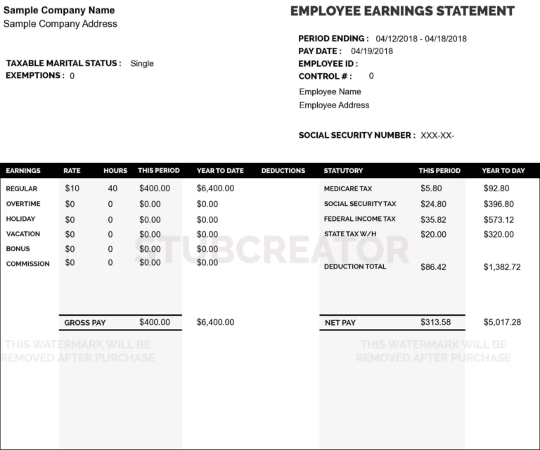 How to Read a Pay Stub Template the Right Way